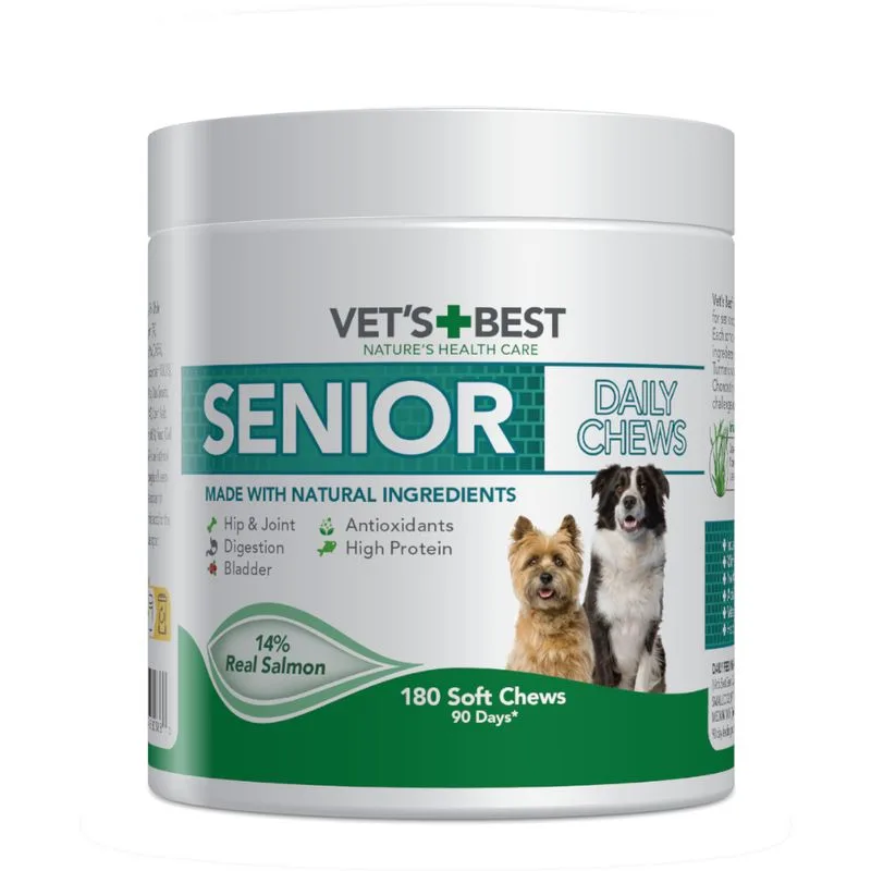 Snack per cani Vet's Best Senior Daily Chews Lachs