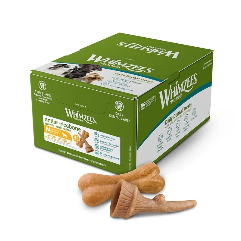 Whimzees by Wellness Palco di Cervo e Ossi di Riso (Set %: 2 x tg M)