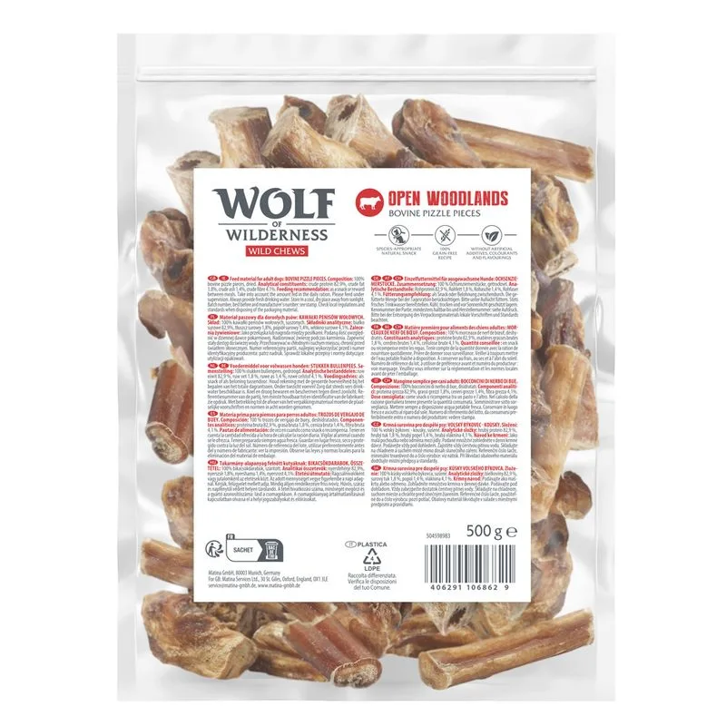 Wolf of Wilderness "Open Woodlands" Nerbo di bue in pezzi (Set %: 3 x 500 g)