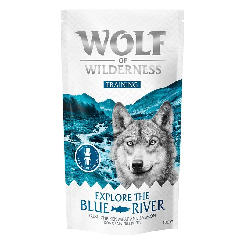 Wolf of Wilderness Training “Explore the Blue River" Snack per cane (Set %: 3 x 100 g)