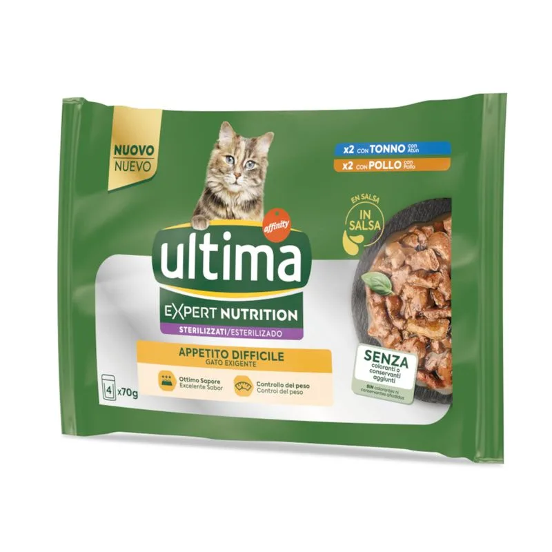 Ultima Cat Expert Nutrition Appetito Difficile Tonno & Pollo (Set %: 44 x 70 g)