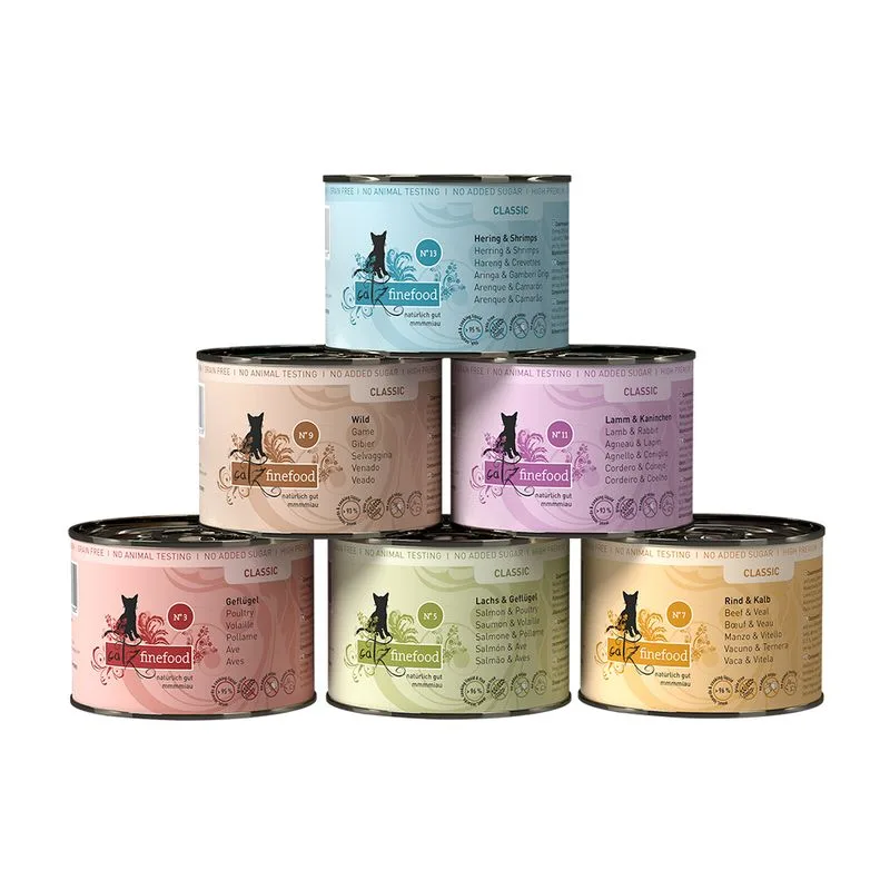 catz finefood 24 x 200 g (Mix 2: 4xAgnello, 4xSelvaggina, 4xManzo, 4xPollame, 4xFagiano, 4xTonno)