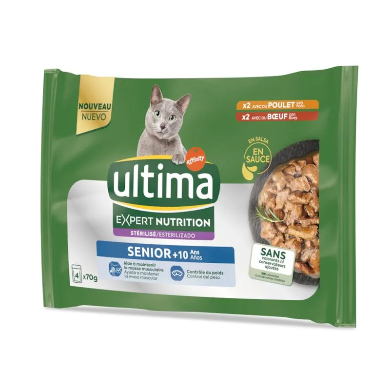 Ultima Cat Expert Nutrition Senior Pollo & Manzo (Set %: 44 x 70 g)